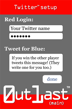 Twitter Match Setup Screen